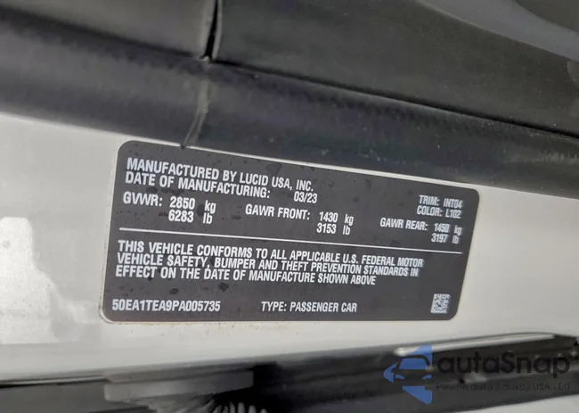 50EA1TEA9PA005735: 97877595