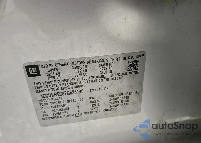 3GCUKREC8FG526190: 97113845