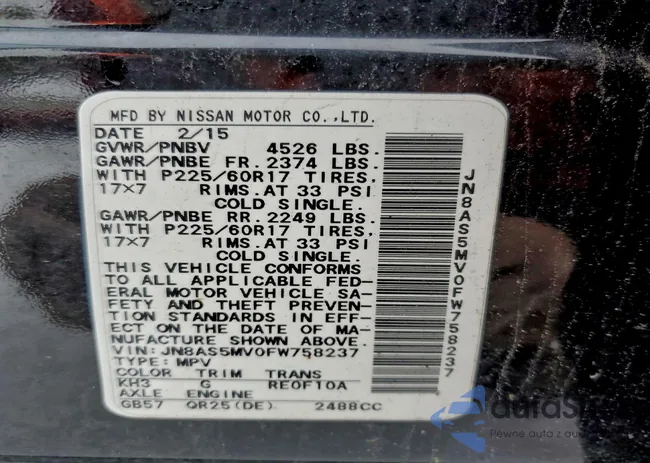 JN8AS5MV0FW758237: 96056795