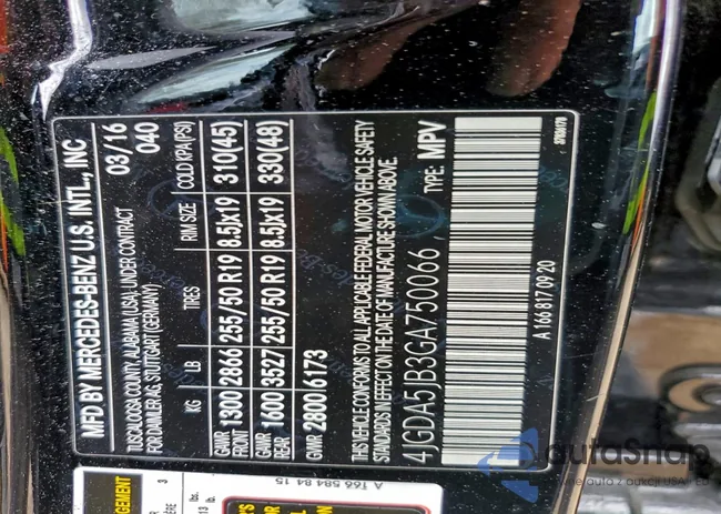 4JGDA5JB3GA750066: 98066595