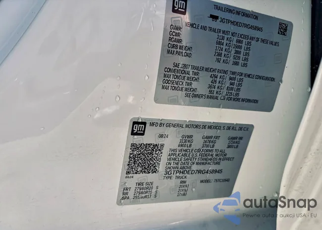 3GTPHDED7RG458945: 98251265