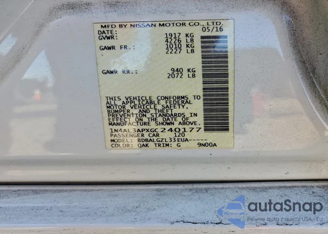 1N4AL3APXGC240177: 97842945