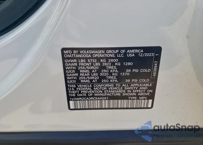 1V2WR2CA3RC544261: 96085025