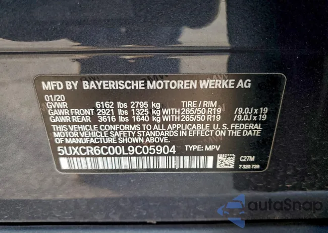 5UXCR6C00L9C05904: 92379665