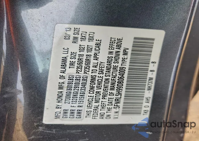 5FNRL5H99DB064009: 96624505