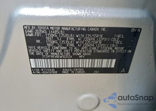 2T3YFREV6EW103534: 97168865