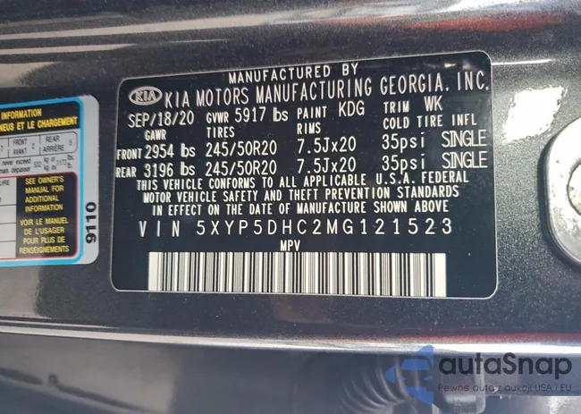 5XYP5DHC2MG121523: 96838925