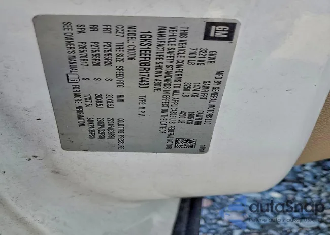 1GKS1EEF0BR174430: 96293955