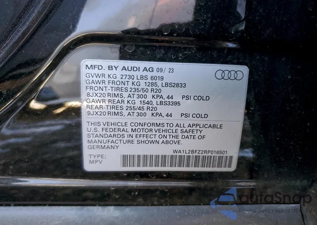 WA1L2BFZ2RP016501: 96999685