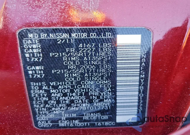 JN8AF5MV7BT017731: 97322795