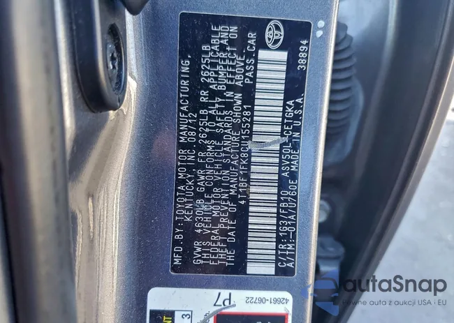 4T1BF1FK8CU155281: 95833335