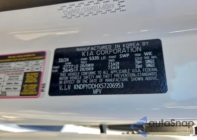 KNDPYDDHXS7206953: 95748125