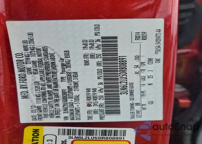 3LN6L2LU5DR808891: 96761075