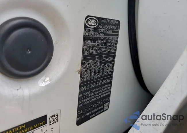 SALYL2EX4RA370153: 96044235