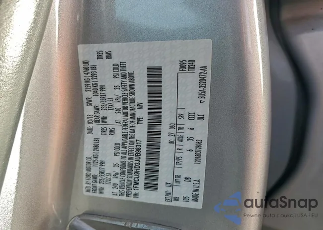 1FMCU9HD3JUB98317: 97732765