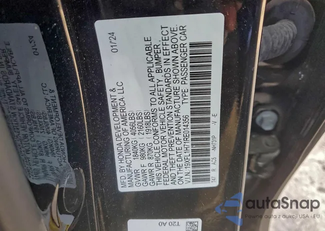 19XFL1H71RE014356: 94796575