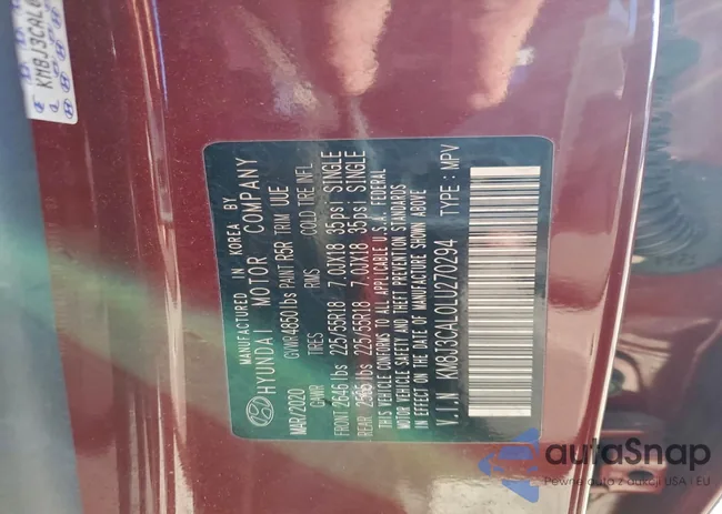 KM8J3CAL0LU270294: 98902405