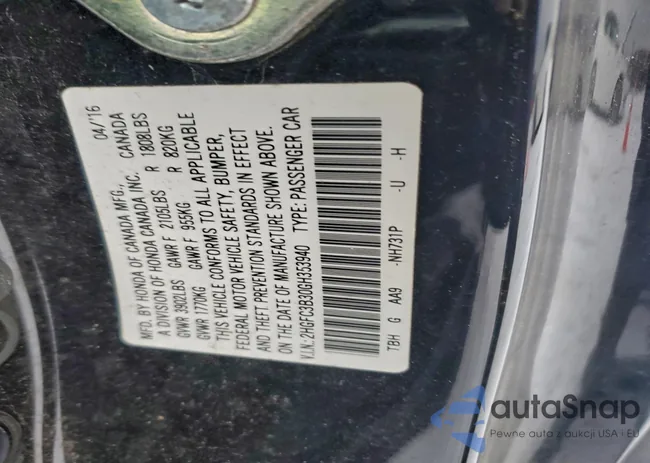 2HGFC3B30GH353940: 96455555