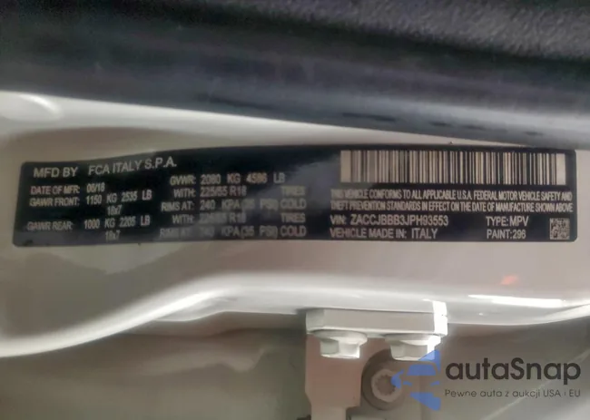 ZACCJBBB3JPH93553: 98246645