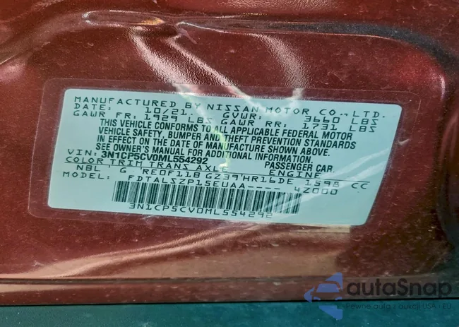 3N1CP5CV0ML554292: 98757135