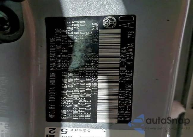 2T1BR32EX6C675667: 96098255