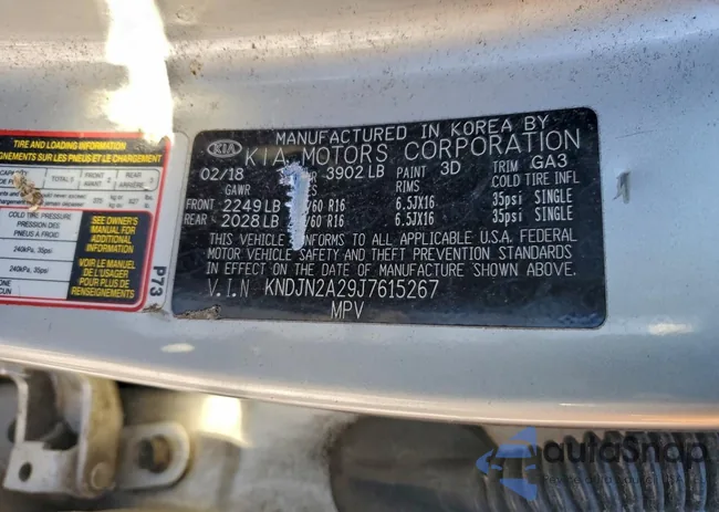 KNDJN2A29J7615267: 96909965