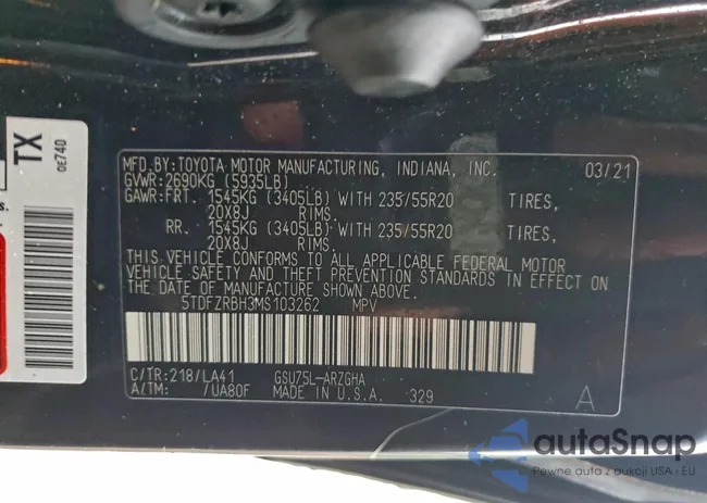 5TDFZRBH3MS103262: 95583245