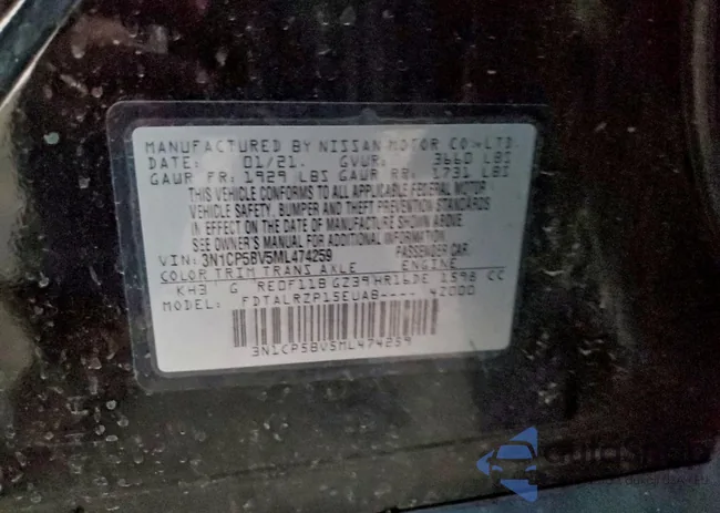 3N1CP5BV5ML474259: 94498115