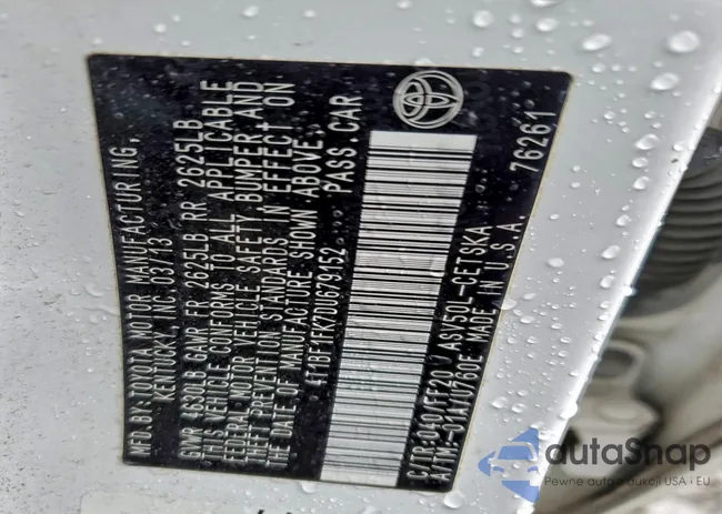 4T1BF1FK7DU679152: 96092105