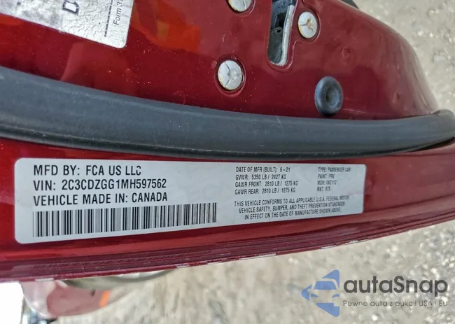 2C3CDZGG1MH597562: 97642835