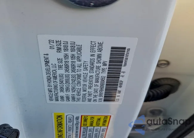 5FNYF8H60NB004552: 93680115