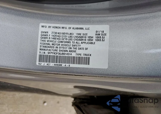 5FPYK3F56JB014514: 94544485