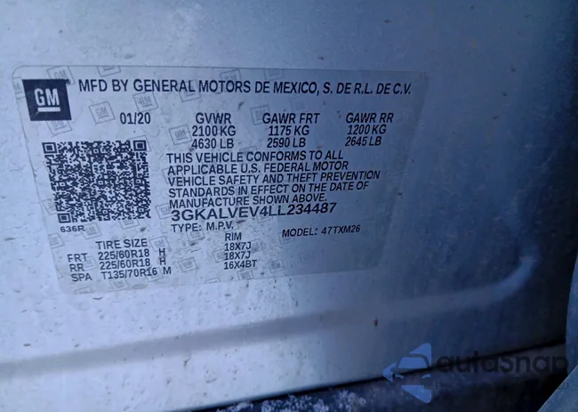 3GKALVEV4LL234487: 97229805