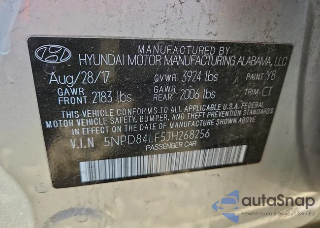 5NPD84LF5JH268256: 99018455