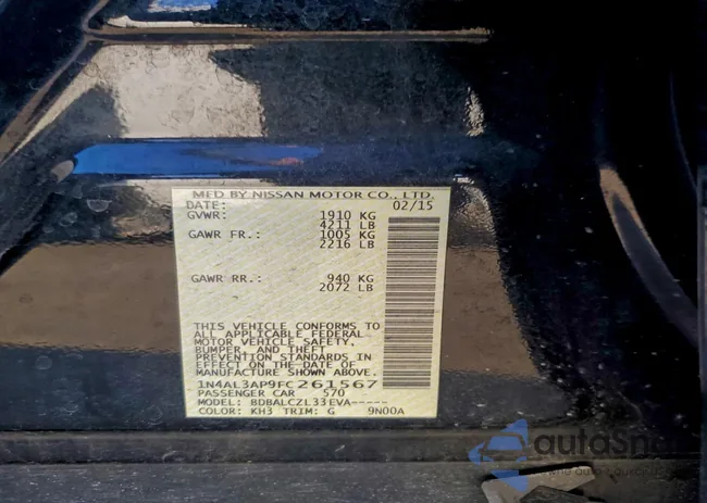 1N4AL3AP9FC261567: 94805375