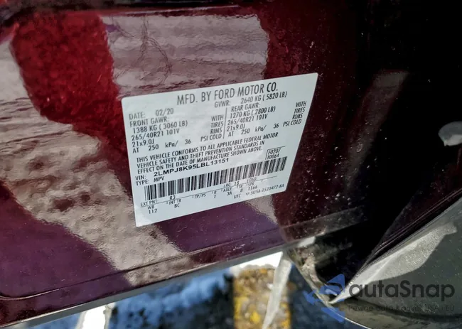 2LMPJ8K95LBL13151: 95198225