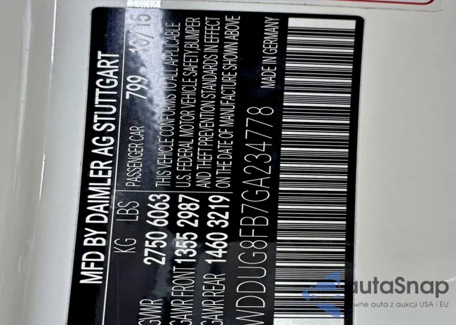 WDDUG8FB7GA234778: 95502685