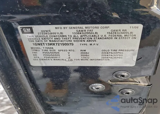 1GNET13HX72190979: 97449165