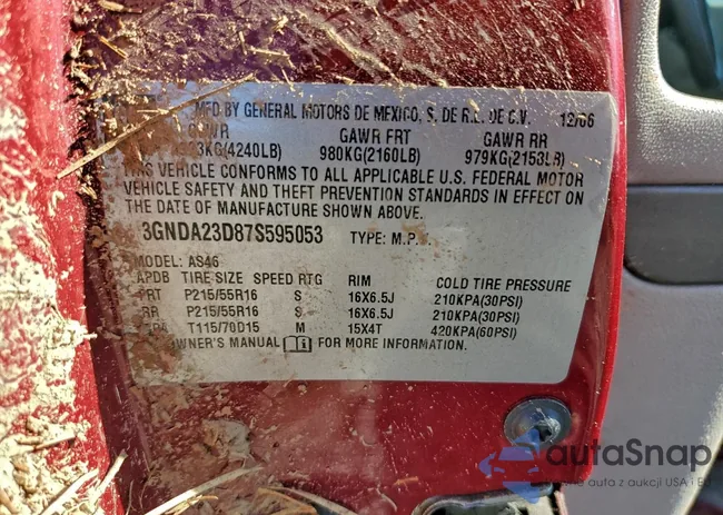 3GNDA23D87S595053: 96598105