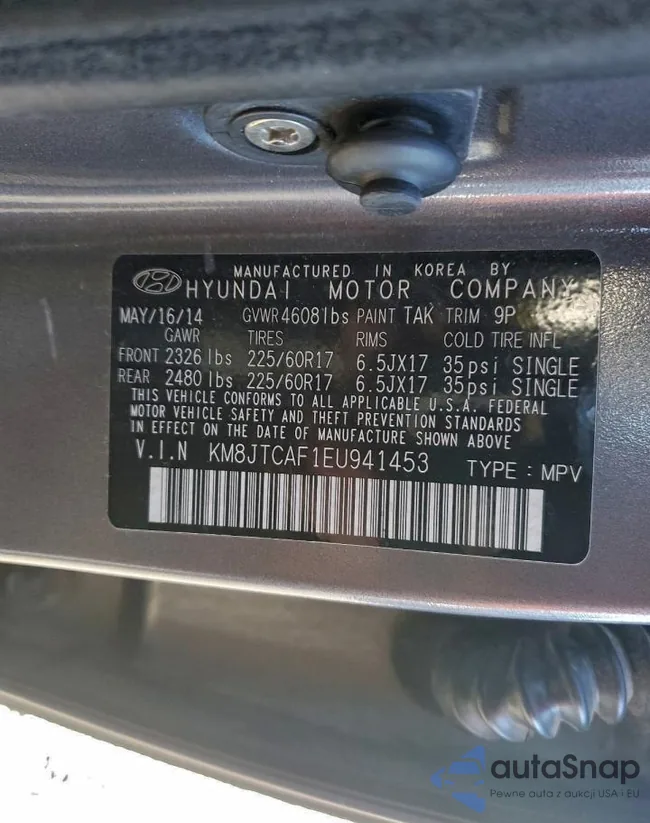 KM8JTCAF1EU941453: 98148025