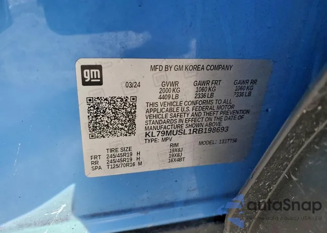 KL79MUSL1RB198693: 95020815