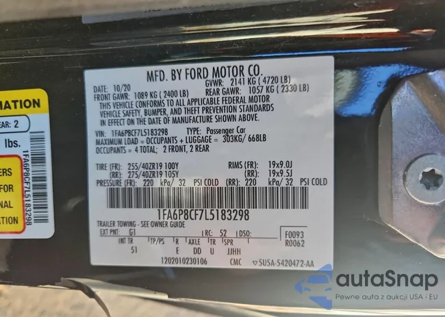 1FA6P8CF7L5183298: 97547405