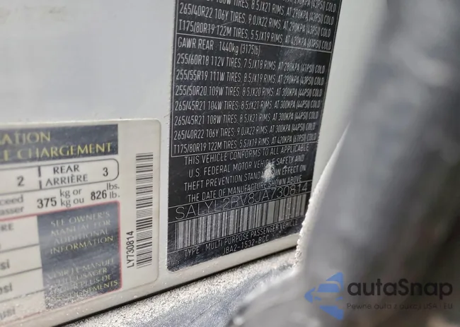 SALYL2RV8JA730814: 96136295