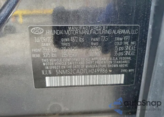 5NMS2CAD7LH249986: 98076665