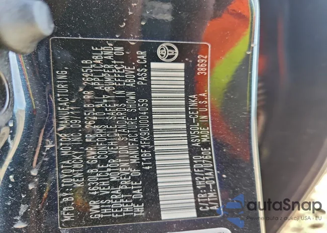 4T1BF1FK9CU004059: 96252485