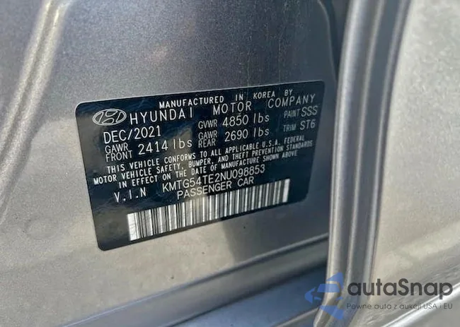 KMTG54TE2NU098853: 96711345