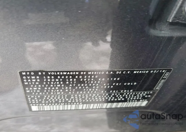 3VV0B7AX8JM111958: 95430655