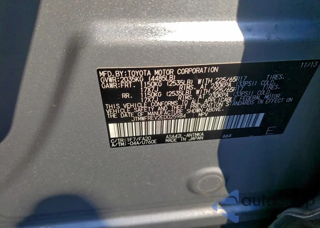 JTMWFREV2ED025984: 97938605