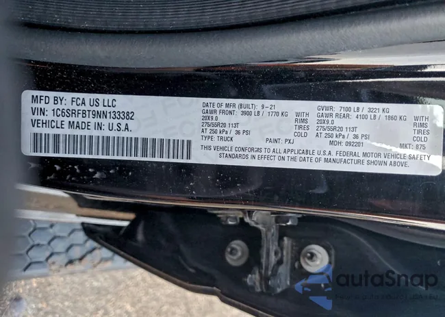 1C6SRFBT9NN133382: 95084925