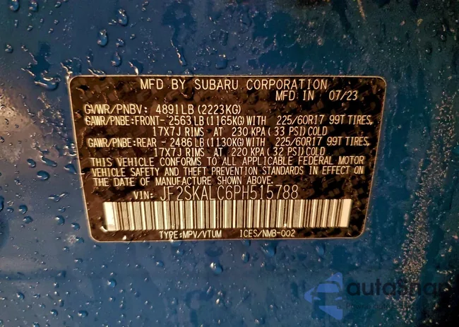 JF2SKALC6PH515788: 95869435